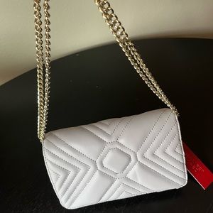 Crossbody Shoulder handbag gray WOC wallet on chain